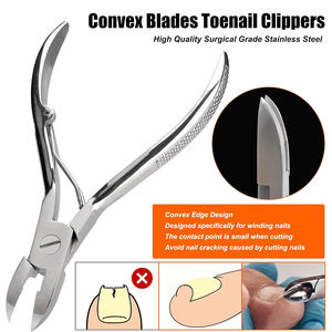 Poignées russes coupe-ongles ensemble acier inoxydable vernis miroir lames incurvées coupe-ongles ensemble avec ressort réglable - Product Image 2