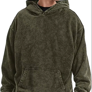 เสื้อมีฮู้ดแบบสวมหัวสำหรับผู้ชายเสื้อผ้าแนวสตรีทแบบกรดซักได้มีฮู้ดเสื้อผ้าแนวสตรีทผ้าฟลีซให้ความอบอุ่น - Product Image 1