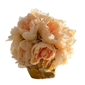 Florero chapado en oro Único hecho a mano Estilo nórdico Moderno Florero de hierro costero Florero de metal de aluminio de lujo - Product Image 1