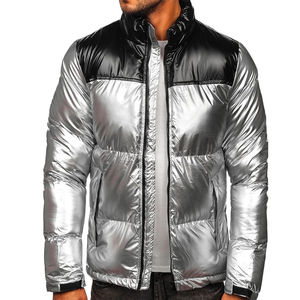 Chaquetas Acolchadas para Hombre 2026, Diseño Personalizado, Chaqueta Acolchada de Alta Calidad, Chaqueta Acolchada Plateada Extra Grande Hecha de Poliéster para Hombre - Product Image 3