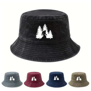 Chapeau de pêcheur unisexe décontracté d'extérieur en gros, 100% coton, soleil, pêcheur, chasse, avec logos personnalisés, léger, respirant - Product Image 1