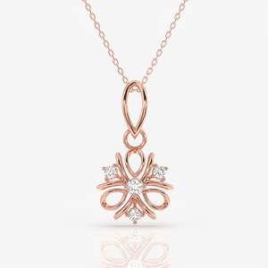 จี้ทองคำ 18K ประดับเพชรโมอิสซาไนต์ทรงกลม ดีไซน์ทันสมัย - Product Image 4