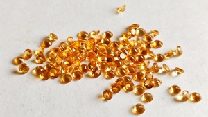 Pierres précieuses en citrine naturelle jaune de haute qualité, 5 mm, facettées, rondes, pierres taillées dorées, lot pour bijoux - Product Image 4