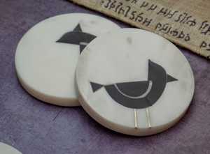 Posavasos de piedra de mármol con estilo, vajilla de lujo de superficie superior impresa para hogares, cocinas, restaurantes - Product Image 4