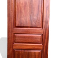 Porte intérieure simple à 4 panneaux en bois massif d'acajou naturel, design arche, personnalisable, pour hôtel, centre commercial, hôpital, usage extérieur