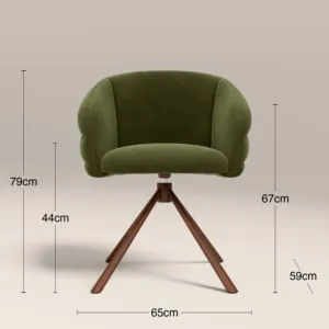 เก้าอี้รับประทานอาหารแบบหมุนได้ SINTERIOR FRANKIE SWIVEL CARVER - Product Image 3