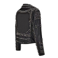 Veste de moto en cuir PU noir pour homme, coupe ajustée, tricotée, fabriquée à la main, sur mesure, OEM