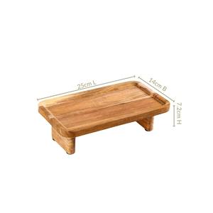 Plato elevado de madera multiusos para servir y exhibir, bandeja elevada de madera para servir, plato elevado de madera para decoración y comida - Product Image 6