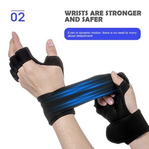 Guantes de entrenamiento Accesorios de fitness Deportes elegantes Gimnasio Entrenamiento Medio dedo Soporte de muñeca Guantes de levantamiento de pesas - Product Image 6