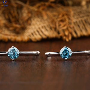 1,40 TDW Pendiente de diamante de corte brillante redondo 18K Oro blanco Labgrown Diamante Hpht/Cvd Joyería de diamantes - Product Image 2