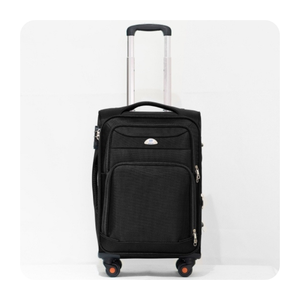 Diseño de lujo 890 Equipaje suave Juego de maletas con cerradura de alta seguridad Juegos de equipaje con rueda giratoria de 360 grados Color de logotipo de metal de lujo - Product Image 1