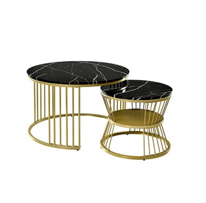 Verre noir fait main pur au design antique avec plateau imprimé design et table d'appoint en métal doré pièce unique au coût le plus bas - Product Image 1