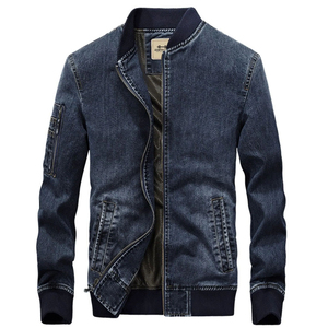 Veste en jean 100% coton personnalisée en gros, manches longues, coupe-vent, haute qualité, couleurs et tailles personnalisées pour hommes - Product Image 4