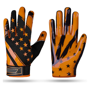 Guantes de receptor de fútbol para adultos y jóvenes de alto rendimiento con diseño personalizable Material de látex duradero Protección deportiva - Product Image 1