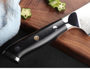Venta al por mayor pedidos a granel personalizados OEM ODM servicio profesional Damasco acero cocina Chef cuchillo de cocina con mango de madera - Product Image 3