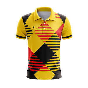 Personnalisé de haute qualité pour polo avec logo brodé à manches courtes solide Tissu en jersey imprimé de conception sublimée - Product Image 4