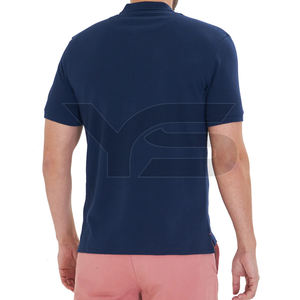 เสื้อโปโลสำหรับผู้ชายเสื้อระบายอากาศสไตล์ลำลองปักลายพัฟลายพื้นมีหลายสีให้เลือก - Product Image 3