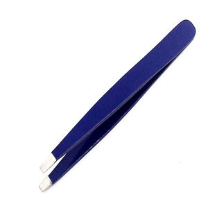 แหนบถอนคิ้วสเตนเลสปลายแหลมเคลือบสีฟ้าสำหรับแต่งคิ้วอย่างมืออาชีพ - Product Image 3