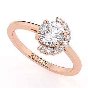 แหวนหมั้นเพชรแบบครึ่งรัศมีครึ่งวงสำหรับผู้หญิง2.00CT - Product Image 4