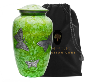 Handcrafted Meena Coated Aluminum Cremation Urns Elegant <b>Keepsake</b> & Adult Sizes Leakproof Durable <b>Memorial</b> Urns - Product Image 1