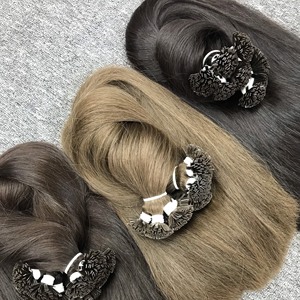 VQ Hair Qualité supérieure 100% Extensions humaines vietnamiennes vierges Kératine Pointe plate Cuticule alignée Machine Double trame Toutes les couleurs - Product Image 6
