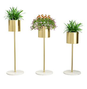 AK laiton grand métal laiton jardinières Pot plante support étagère pour jardin grand support de plante - Product Image 2