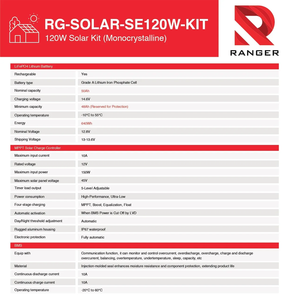 Kit de Paneles Solares de Ahorro de Energía, Batería Lifepo4 de 12.8V 50AH, Panel de 120W, Emparejamiento Confiable con CCTV, Suministro de Exportación Malasio sin Complicaciones - Product Image 4