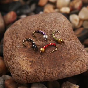 8 leurres artificiels souples en forme de zébrus, tête micro-acier, pour la pêche à la perche et à la truite en rivière (jigging) - 8 pièces par boîte - Product Image 2