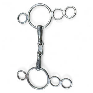Mors de cheval équestre de 5 pouces, type Dutch Gag à trois anneaux, en acier inoxydable de qualité supérieure, pour un contrôle et un équilibre améliorés - Product Image 4