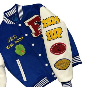 Chaqueta de Béisbol de Alta Calidad para Hombre, Ropa de Calle de Invierno, Estilo Universitario, Bordado Chenille, Parches, Chaquetas de Cuero para Hombre - Product Image 4