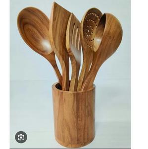 Ensemble de couverts en bois d'acacia manguier de qualité supérieure fait à la main pour les pubs et clubs accessoires de table à manger ensemble de taille et de forme personnalisées - Product Image 4