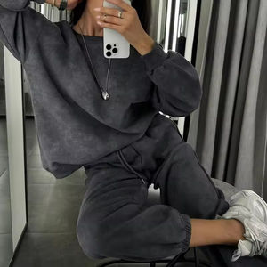 Vêtements de sport surdimensionnés de haute qualité, lavés à l'acide, vintage, avec logo personnalisé, vente en gros OEM ODM - Product Image 5