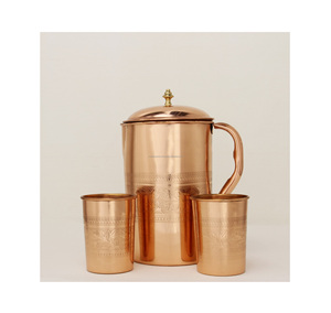 Jarra de cobre antigua con asa Diseño clásico ecológico para almacenamiento de agua auténtico y curación natural - Product Image 6