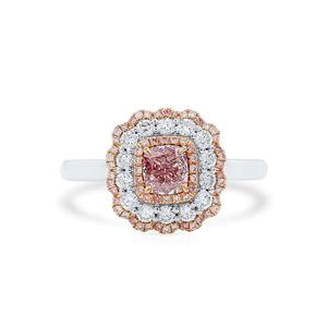 ชุดแหวนหมั้นเพชรคู่สีชมพูแฟนซีตัดหรูหรา6Ct เพชรสีทอง10K เครื่องประดับงานแต่งงานผู้ผลิต OEM - Product Image 5