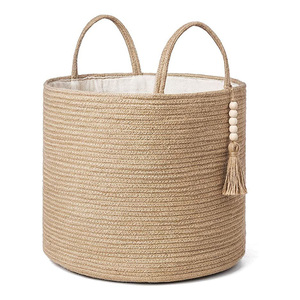 The Vibrant Artisan Handwoven Basket Collection Artesanía Premium de yute y algodón para el hogar y hoteles Técnicas tejidas - Product Image 6