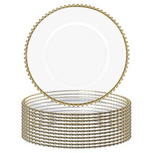 Plato de vidrio para servir con diseño de borde curvo adecuado para diseños de comida gourmet, mostradores de buffet o aperitivos compartidos - Product Image 4