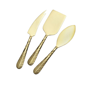 Couteau à fromage en acier inoxydable, finition dorée, outil à fromage écologique, durable, style moderne, couteaux à découper le fromage - Product Image 1