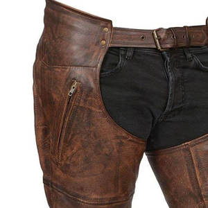 2023 alta calidad nuevo estilo motocicleta cuero Chaps logotipo personalizado impreso transpirable motocicleta cuero Chaps - Product Image 6