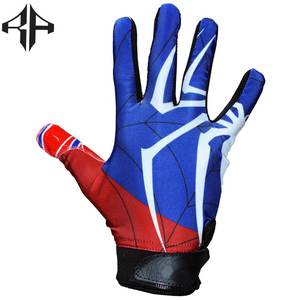 Gran oferta, guantes de fútbol americano personalizados ATLANTIC, guantes adhesivos elásticos con agarre de cuero con agarre mejorado - Product Image 3