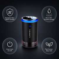 Diffuseur d'arômes intelligent pour voiture Y560A, rechargeable par USB, vaporisateur de parfum, projection de lumière tricolore, portable, rafraîchisseur d'air pour voiture