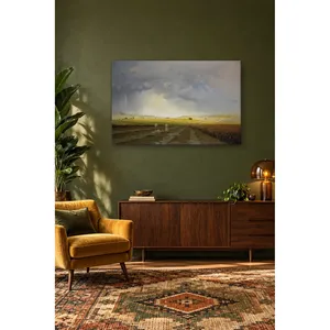 Fida Chintreuil Regardant la pluie sur la plaine - Impression sur toile - Product Image 5