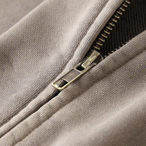 Forro polar de algodón de alta calidad, ajuste extragrande, cremallera completa, Thumbholes, Top corto con capucha, logotipo personalizado, ropa deportiva activa, envío DDP - Product Image 5