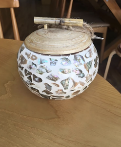 Jarrón Decorativo de Bambú con Incrustaciones de Nácar para Almacenamiento de Velas y Exhibición en el Hogar, Hecho en Vietnam - Product Image 6