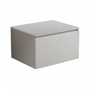 Meuble sur pied Vieste 60 cm avec 1 tiroir en gris nacré pour articles de bain et toilettes - Product Image 2