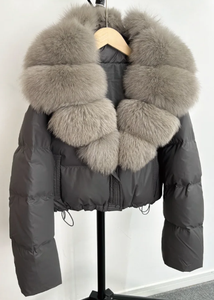 Wholesale Stylish Fur Collar Winter <b>Jacket</b> OEM Lightweight Women Zipper <b>Jacket</b> Windproof Puffer <b>Jacket</b> Manufacturer - Product Image 6
