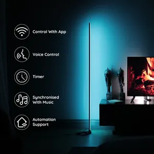 Bilicraは、AndroidおよびIOS用のスマート装飾LEDフロアランプWifiLEDフロアランプミニマリストエレガントデザインサポートAPPを見つけます