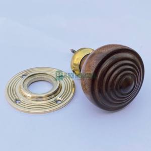 Perilla de puerta con anillo de madera, perilla de puerta victoriana, Hardware al por mayor, alta calidad, fabricante a granel - Product Image 4