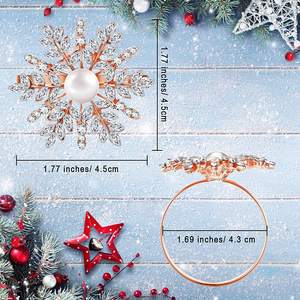 Anneaux de Serviette en cuivre perlé, vaisselle royale, Serviette, anneau de Serviette, accessoires d'outils en tissu, anneau de Serviette en métal - Product Image 6