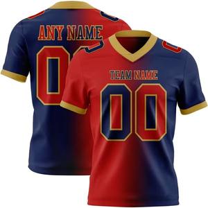 Maillot de football américain personnalisé pour adultes, été, court, respirant, ajusté, équipe scolaire, entraînement, match, uniforme de club - Product Image 5