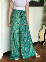 Pantalon large en soie indienne Sari, à porter autour du corps, pour les fêtes